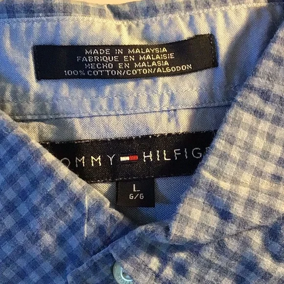 2 Mens Tommy Hilfiger long sleeve shirts - Picture 3 of 7